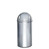 Mülleimer PUSH 35L aus glänzendem Chrom mit Push-Deckel von hjh OFFICE