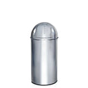 Mülleimer PUSH 35L aus glänzendem Chrom mit Push-Deckel von hjh OFFICE