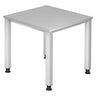Grauer, höhenverstellbarer Schreibtisch QUEO 8 S mit quadratischer Platte von hjh OFFICE PRO