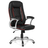 Gamingstuhl RELAX AB100 in Schwarz mit roten Zierstreifen und Steppmuster von MyBuero