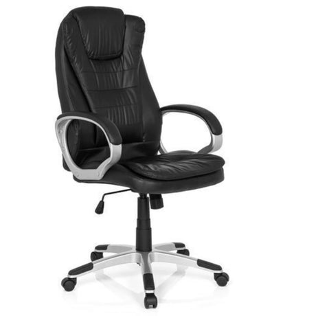 Schwarzer Gamingstuhl RELAX WB100 mit Kunstlederbezug, Armlehnen und Rollfußkreuz von MyBuero