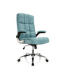 Homeoffice-Chefsessel RELAX WD 100 mit mintgrünem Stoffbezug und glänzendem Fußkreuz von MyBuero