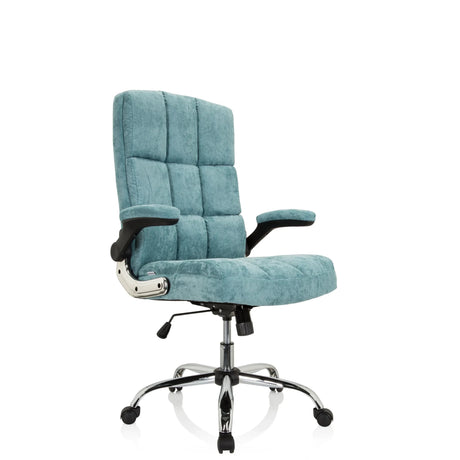 Homeoffice-Chefsessel RELAX WD 100 mit mintgrünem Stoffbezug und glänzendem Fußkreuz von MyBuero