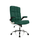 Home-Office-Chefsessel RELAX WD 100 in dunkelgrünem Cord mit glänzendem Fußkreuz von MyBuero