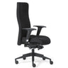 Luxus-Chefsessel ROVO XP mit schwarzem Stoffbezug, Armlehnen und Rollenfußkreuz von Rovo Chair
