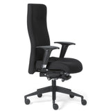 Luxus-Chefsessel ROVO XP mit schwarzem Stoffbezug, Armlehnen und Rollenfußkreuz von Rovo Chair
