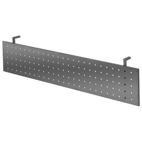 Graphitfarbene Sichtblende RSI 12 G mit quadratischen Lochmustern von hjh OFFICE PRO