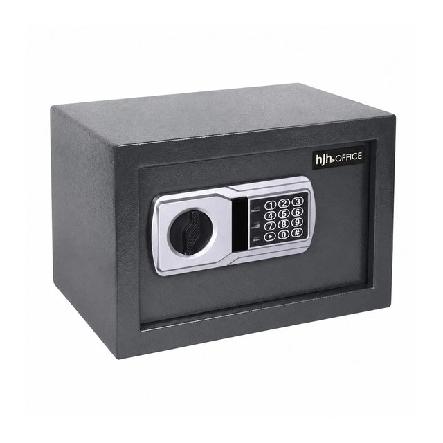 Anthrazitfarbener Tresor Safe Compact Basic mit Digital-Tastatur und Drehgriff von hjh OFFICE