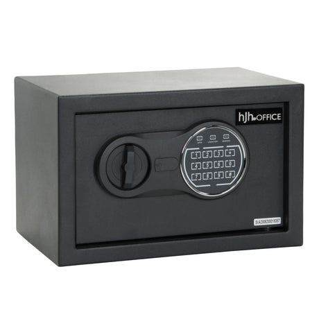 Schwarzer Tresor SAFE COMPACT III mit elektronischem Tastenschloss und Drehgriff von hjh OFFICE