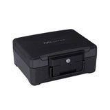 Schwarzer Tresor Safe Compact Slim mit robustem Gehäuse und einem Schloss von hjh OFFICE