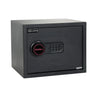 Schwarzer Tresor SAFE COMPACT mit digitalem Tastenschloss und roter LED-Anzeige von hjh OFFICE
