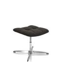 Schwarzer Polsterhocker SARANTO mit Stoffbezug und vierstrahligem Metallfuß von hjh OFFICE