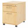 System Rollcontainer SIGNA AC20 in Ahorn-Optik mit Metall-Bügelgriffen und Rollen von hjh OFFICE PRO
