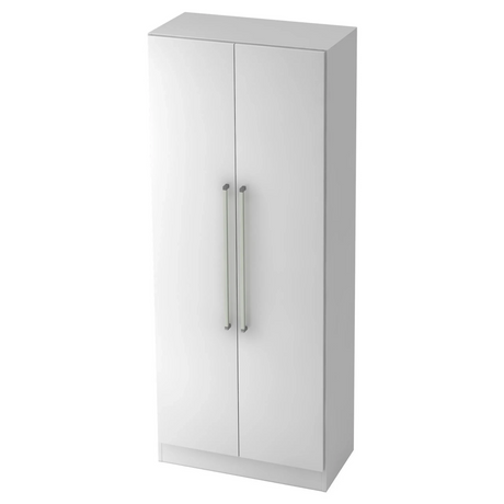 Weißer Aktenschrank SIGNA G 7200 mit zwei Türen und Chromgriffen von hjh OFFICE PRO