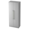 Grauer Aktenschrank SIGNA G 7200 aus Metall mit zwei Türen und Chromgriffen von hjh OFFICE PRO