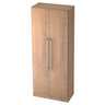 Aktenschrank SIGNA G 7200 in Nussbaum-Optik mit zwei Türen und silbernen Chromgriffen von hjh OFFICE PRO