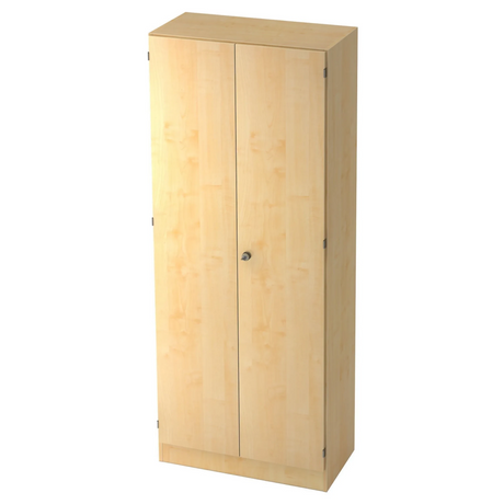 Zweitüriger Aktenschrank SIGNA K 6100 SG aus hellem Ahornholz mit einem zentralen Türgriff von hjh OFFICE PRO
