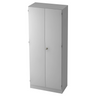 Grauer Metallschrank SIGNA K 6100 SG mit zwei Türen und einem zentralen Schlossgriff von hjh OFFICE PRO