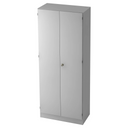 Grauer Metallschrank SIGNA K 6200 SG mit zwei Türen und einem zentralen Schloss von hjh OFFICE PRO