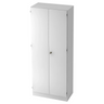 Weißer Aktenschrank SIGNA K 6200 SG mit zwei Türen und einem zentralen Griff von hjh OFFICE PRO