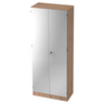Aktenschrank SIGNA K 6200 SG in Nussbaum-Optik mit silberfarbenen Fronten von hjh OFFICE PRO