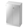 Aktenschrank SIGNA K 6550 SG in Weiß und Silber mit zwei Türen und einem Schloss von hjh OFFICE PRO
