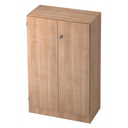 Schrank SIGNA K 6550 SG in Nussbaum-Optik mit zwei Türen und einem zentralen Schloss von hjh OFFICE PRO