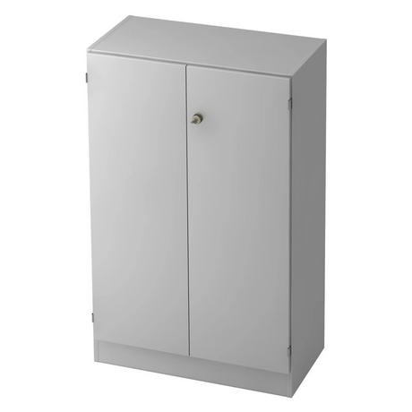 Grauer Metallschrank SIGNA K 6550 SG mit zwei Türen und einem Schloss von hjh OFFICE PRO