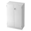 Weißer Aktenschrank SIGNA K 6550 SG mit zwei Türen und einem Schloss von hjh OFFICE PRO