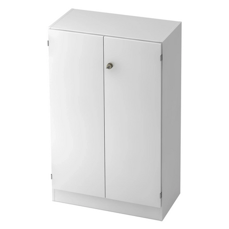 Weißer Aktenschrank SIGNA K 6550 SG mit zwei Türen und einem Schloss von hjh OFFICE PRO
