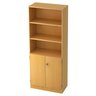 Regal SIGNA K 6770 SG in Buche-Optik mit drei offenen Ablagen und einem geschlossenen Schrank von hjh OFFICE PRO