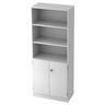 Weißes Regal SIGNA K 6770 SG mit drei offenen Fächern und einem abgeschlossenen Schrankunterschrank von hjh OFFICE PRO