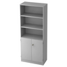 Grauer Aktenschrank SIGNA K 6770 SG mit offenen Regalfächern und einem geschlossenen Unterschrank von hjh OFFICE PRO