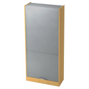 Aktenschrank SIGNA R 90 in Buche und Silber mit silbernem Rollladen und Chromgriff von hjh OFFICE PRO
