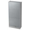 Grauer Aktenschrank SIGNA R 90 aus Metall mit Lamellentüren und Chromgriff von hjh OFFICE PRO