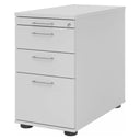 Grauer Standcontainer SIGNA SC40 aus Metall mit drei Schubladen und Bügelgriffen von hjh OFFICE PRO