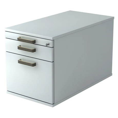 Grauer System Rollcontainer SIGNA TC20 aus Kunststoff mit drei Streifengriffen von hjh OFFICE PRO