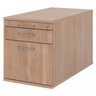 System Rollcontainer SIGNA TC20 in Nussbaum-Optik mit drei Schubladen und Metall-Bügelgriffen von hjh OFFICE PRO