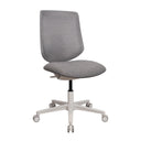 Homeoffice-Bürostuhl Sitflex Lady mit grauem Stoffbezug und weißem Fußkreuz auf Rollen von hjh OFFICE