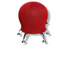 Roter Sitzball SITNESS 5 mit glänzenden Metallfüßen von Topstar