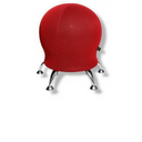 Roter Sitzball SITNESS 5 mit glänzenden Metallfüßen von Topstar
