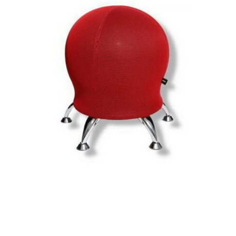 Roter Sitzball SITNESS 5 mit glänzenden Metallfüßen von Topstar