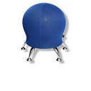 Blauer Sitzball SITNESS 5 mit strukturiertem Netzbezug und vier glänzenden Metallfüßen von Topstar