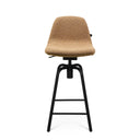 Beiger Barhocker Sitness Berlin 7.4 mit strukturiertem Stoffbezug und schwarzem Metallgestell von Topstar