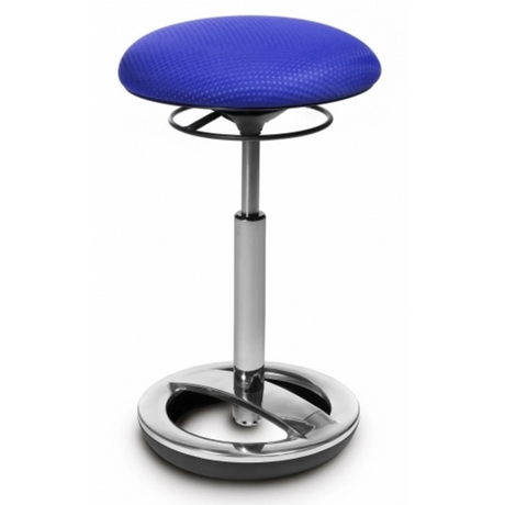 Stehhilfe SITNESS HIGH BOB mit blauem Polster und silberfarbenem Standfuß von Topstar