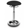 Schwarze Stehhilfe SITNESS HIGH BOB mit rundem Sitzpolster und glänzendem Standfuß von Topstar