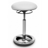 Weiße Stehhilfe SITNESS HIGH BOB mit gepolsterter Sitzfläche und metallischem Fuß von Topstar
