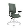 Profi-Bürostuhl Sitness Life 50 mit graugrünem Netzbezug und weißem Gestell von Topstar