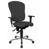 Profi-Bürostuhl SITNESS PRO AL.P4 in Anthrazit mit verstellbaren Armlehnen und Fußkreuz von Topstar