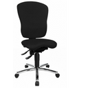 Profi-Bürostuhl SITNESS mit schwarzem Bezug und glänzendem Fußkreuz von Topstar